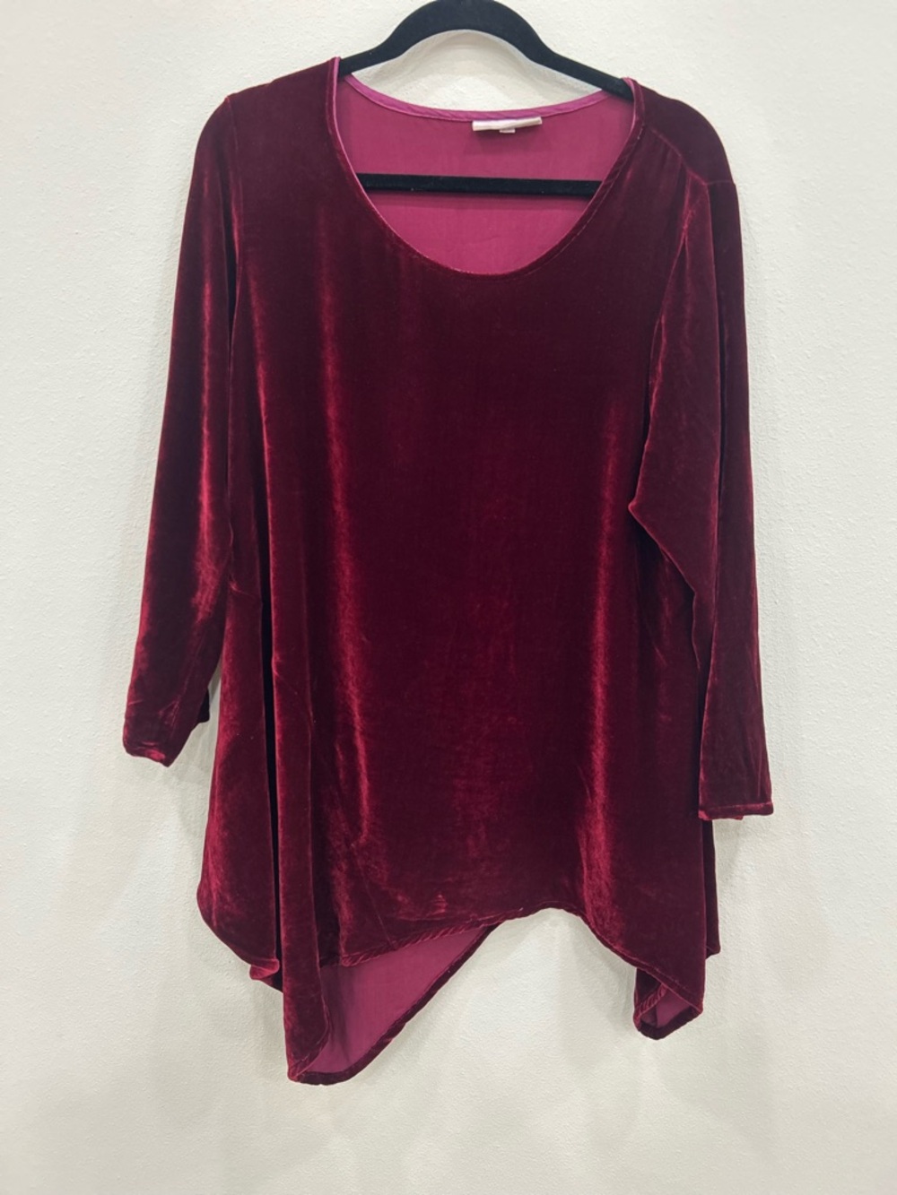 Bryn walker Velvet asymmetrical tunic Top dark romantic Whimsigoth MED oversized